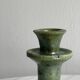 Handmade green ceramic candle holder