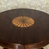 Round Table with Upholstered Chairs, 1950s, Set of 5