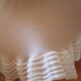 Beige glass pendant light with ruffles