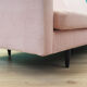 Pink velvet sofa, Danish design, 80's, production: Denmark