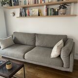 4-seater canapé AM PM model César in Cappuccino Tweed fabric