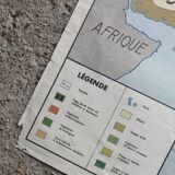 Vintage school map mdi North America-Asia Wildlife