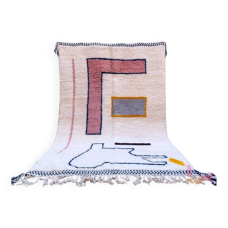Tapis beni ouarine fait main traditionnel 250cmx150cm