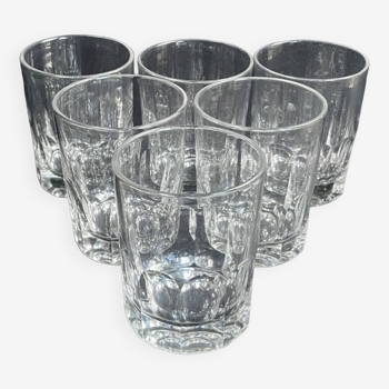 6 Gobelets à whisky Baccarat – Cristal ½ fort - Art nouveau