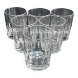6 Baccarat whiskey tumblers – ½ strong crystal - Art Nouveau