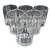 6 Baccarat whiskey tumblers – ½ strong crystal - Art Nouveau