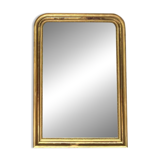 Antique mirror 145/102cm Louis-Philippe gilded with gold leaf