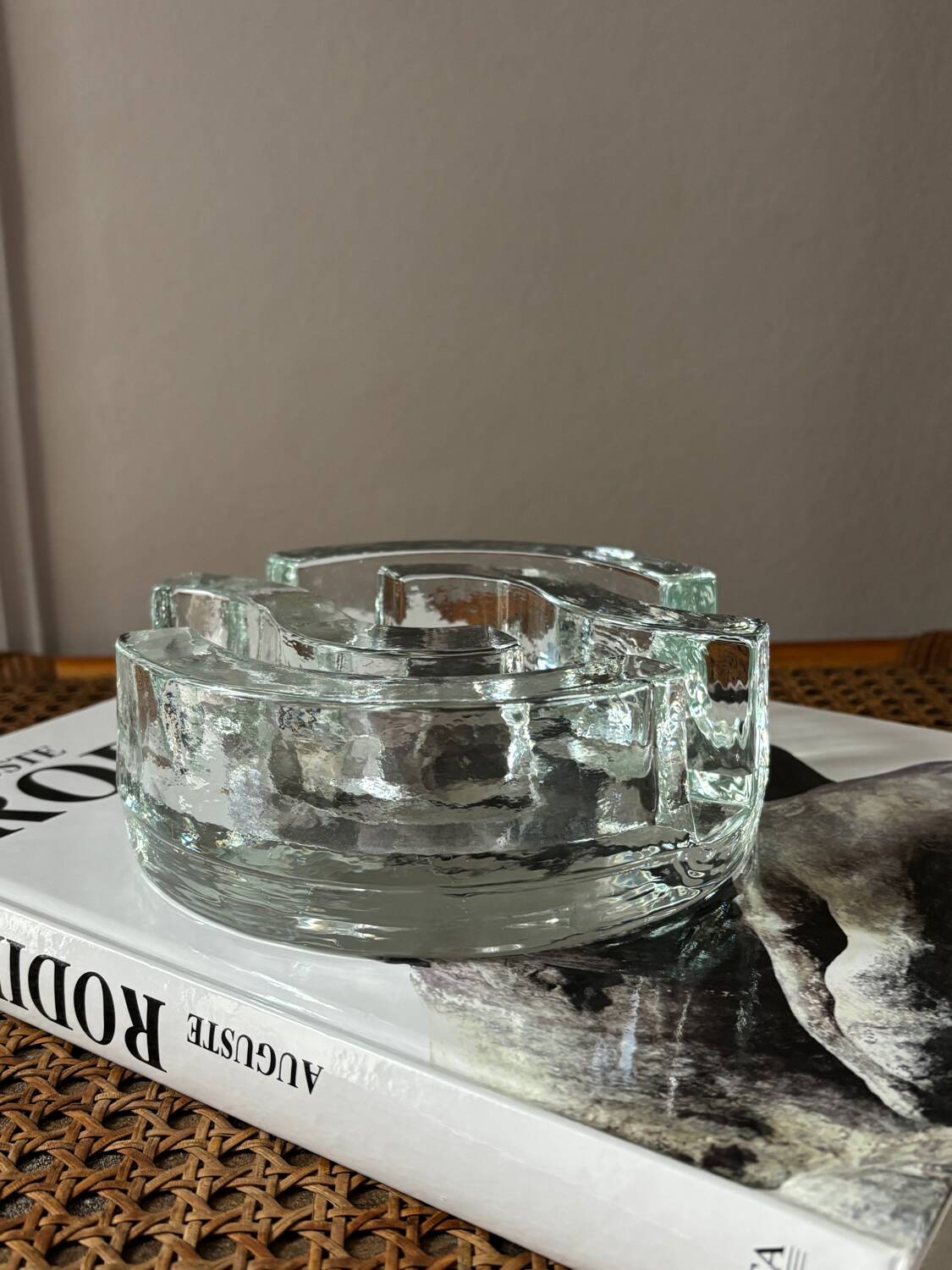 Glass candle holder warmer