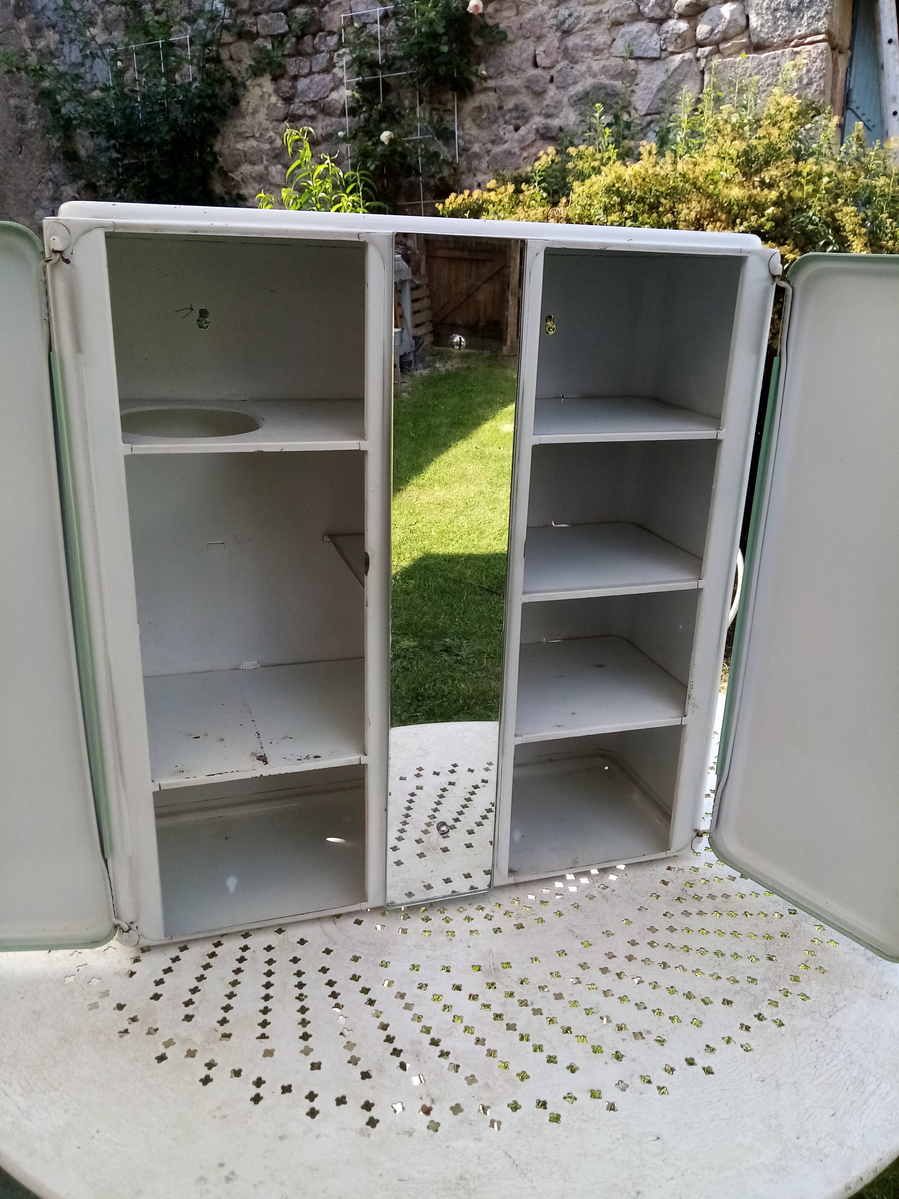 Vintage medicine cabinet mirror