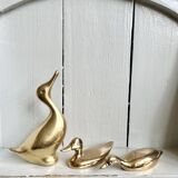 Trois canards ou trio en laiton massif