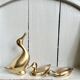 Three ducks or trio in solid brass