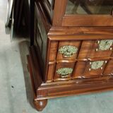 Library-Argentier-window in ceylon solid teak circa 1960