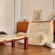 Table basse travertin Roche Bobois vintage années 70 /80