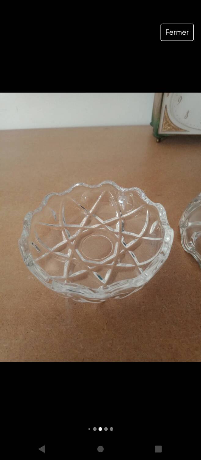 Small glass candy dish