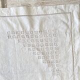 Set of 2 antique hand-embroidered tablecloths - 63x60 cm - Linen