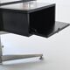 Bureau d'angle exécutif Abbondinterni en acajou et verre, Italie, 1970