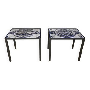 2 tables d'appoint en - carreaux