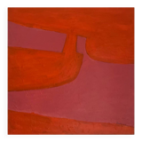 Soft Pink-Orange Art on 50x50cm frame by Bodasca