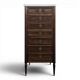 Louis XVI style chest of drawers in mahogany and Carrara marble
