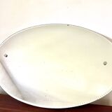 Large bevelled oval mirror 90x60 cm