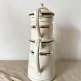 Antique coffee maker in enamelled sheet metal
