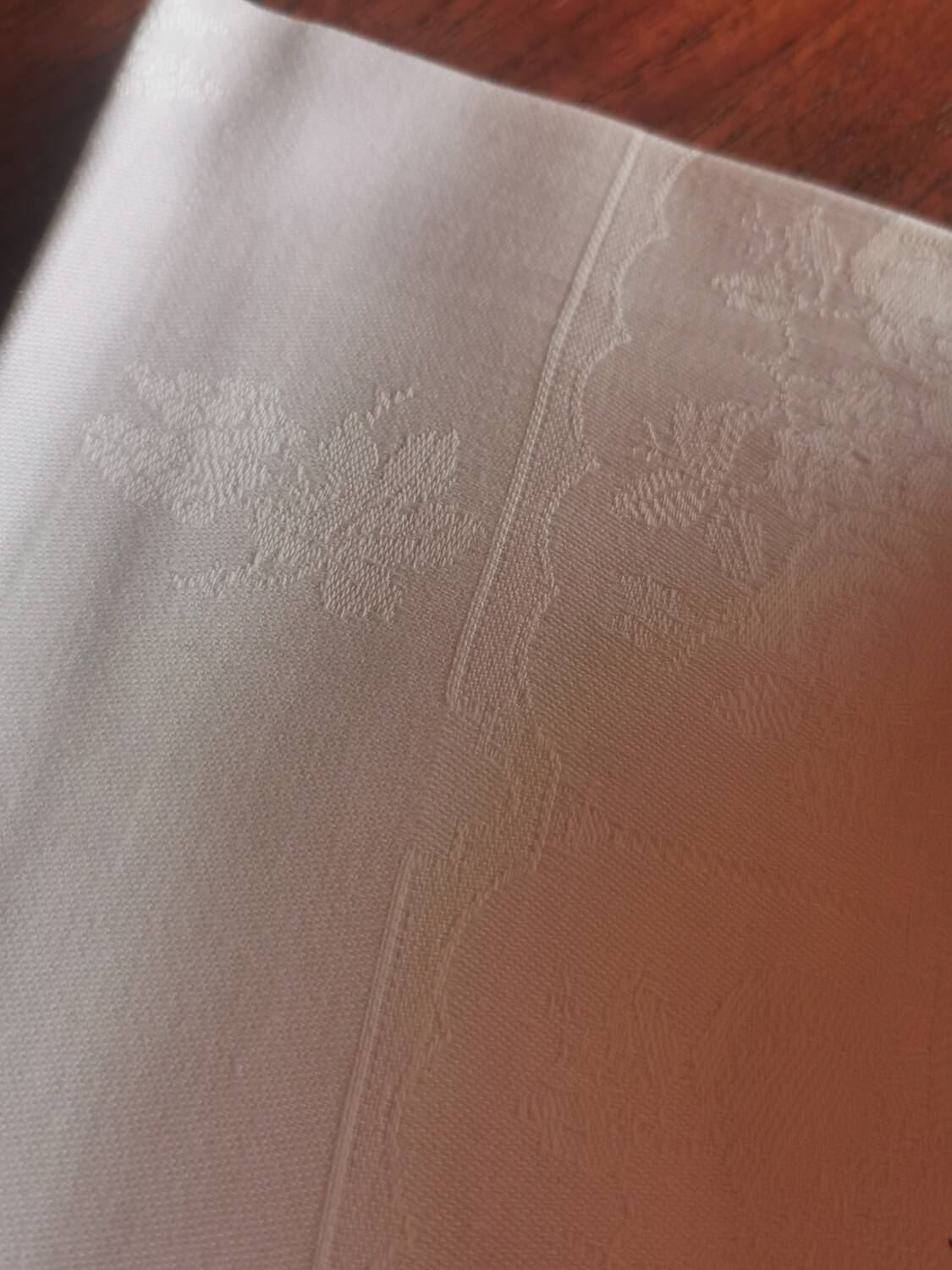 12 old damask linen towels monogrammed LD