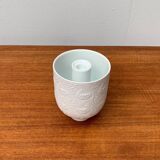 White porcelain candlestick from mid-century by Bjørn Wiinblad for Rosenthal.