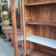 Display cabinet with 2 doors in walnut with bevelled glass from the 19th century.