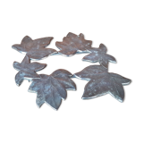 Underside flat silver metal extendable decoration leaves
