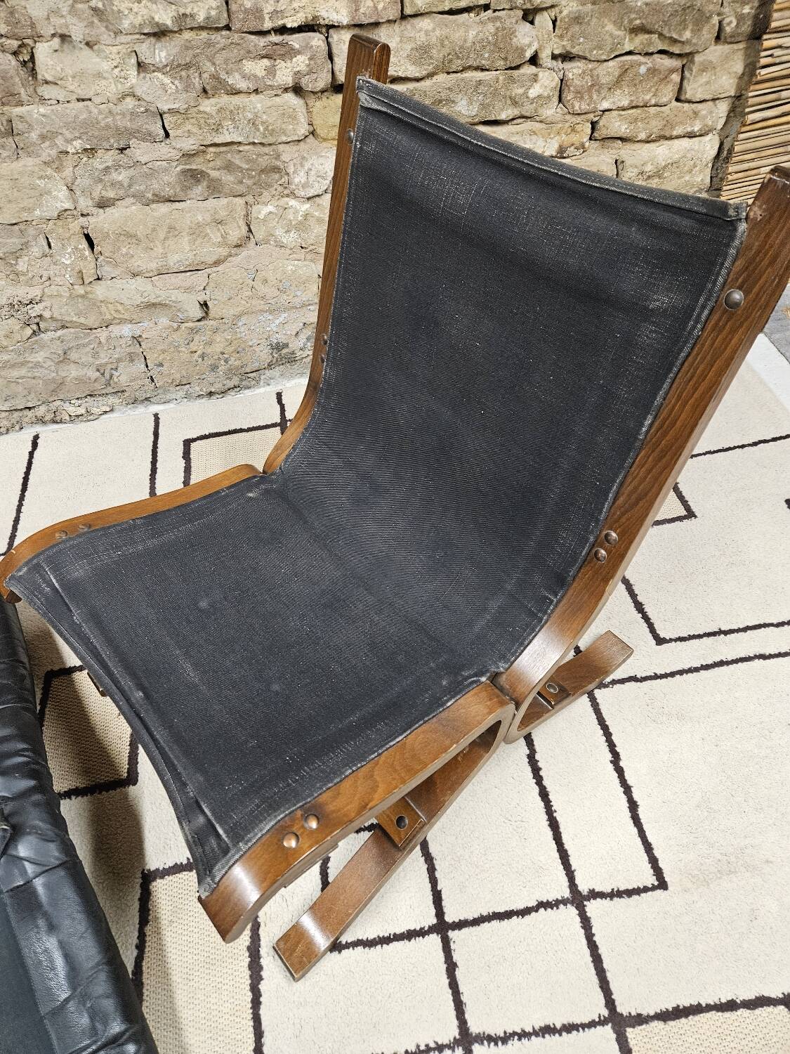 Fauteuil cuir vintage 1970"
