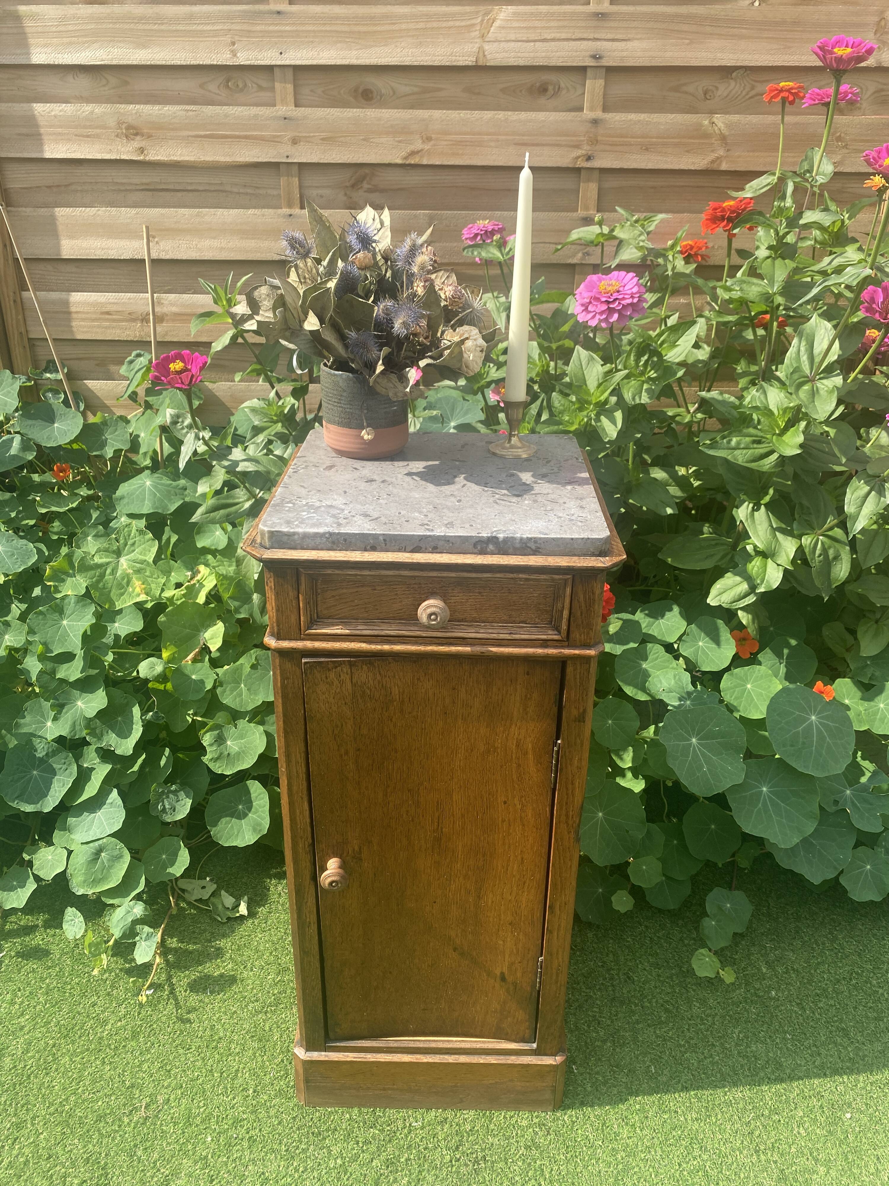 Antique bedside table, Louis Philippe style