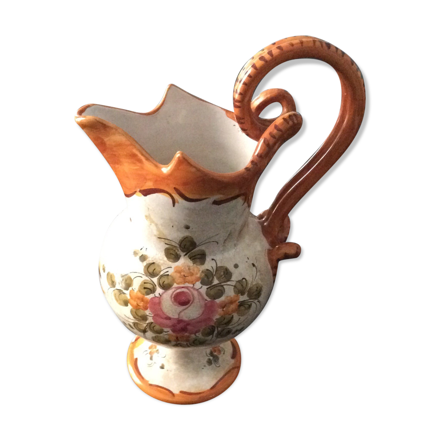 Rococo ceramic vase pitcher