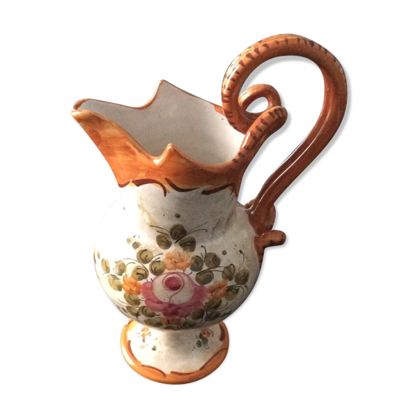 Pichet vase rococo en céramique