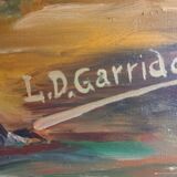 Marine with Shimmering Boats – Knife Oil by Louis D. Garrido