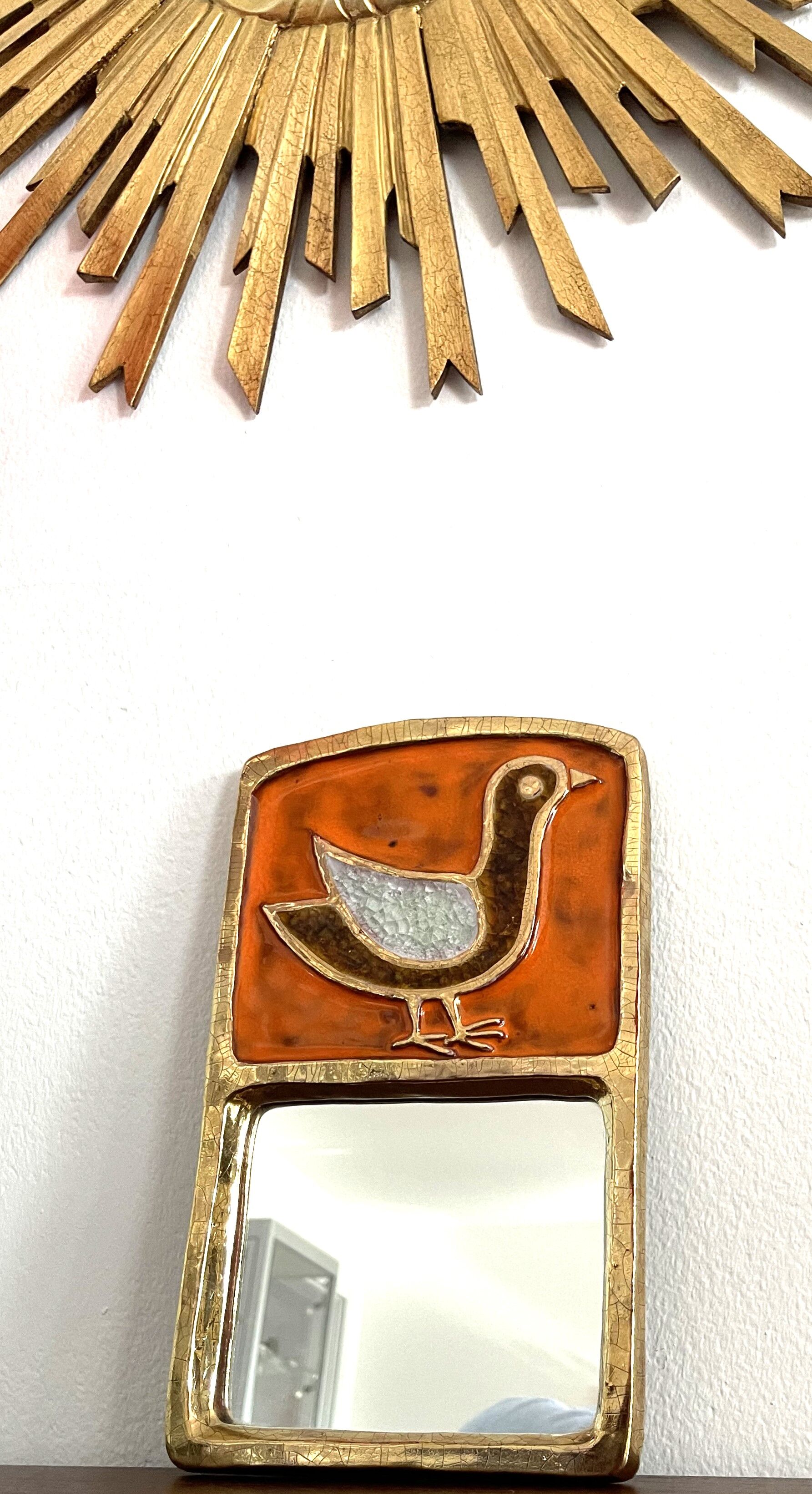 Mirror Mithé Espelt "bird" 30 cm