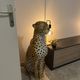 Large glazed ceramic cheetah statue - Vintage decoration