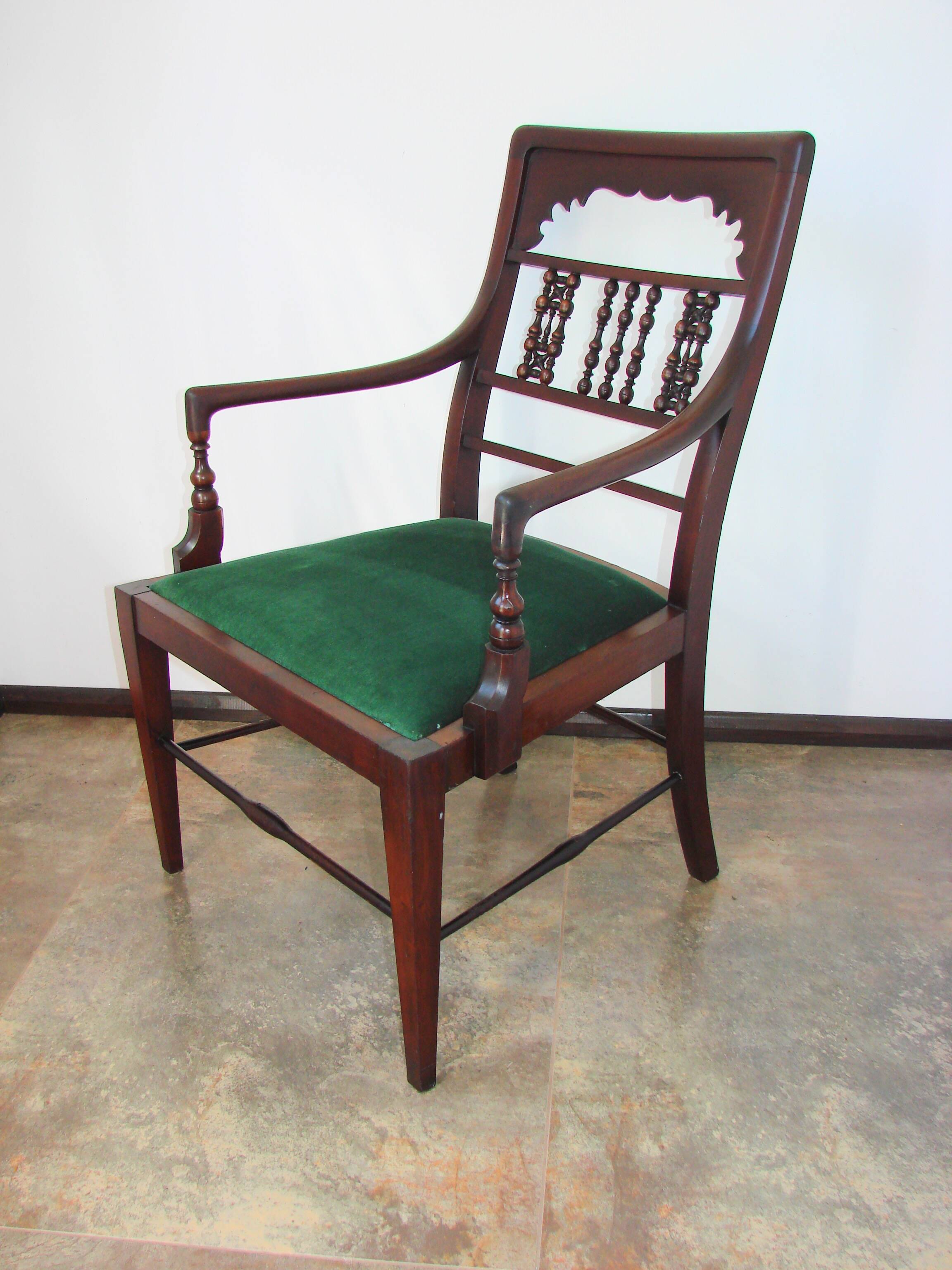 A mahogany armchair from the turn of the 19th and 20th centuries