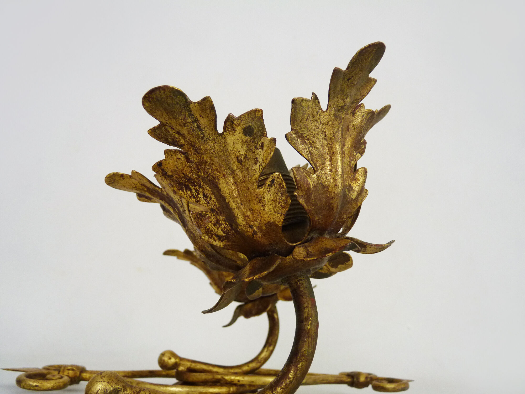 Pair of gilded metal sconces from Banci Firenze, Italy, 1960s
