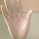Handmade white ceramic ring holder / vintage 60s-70s