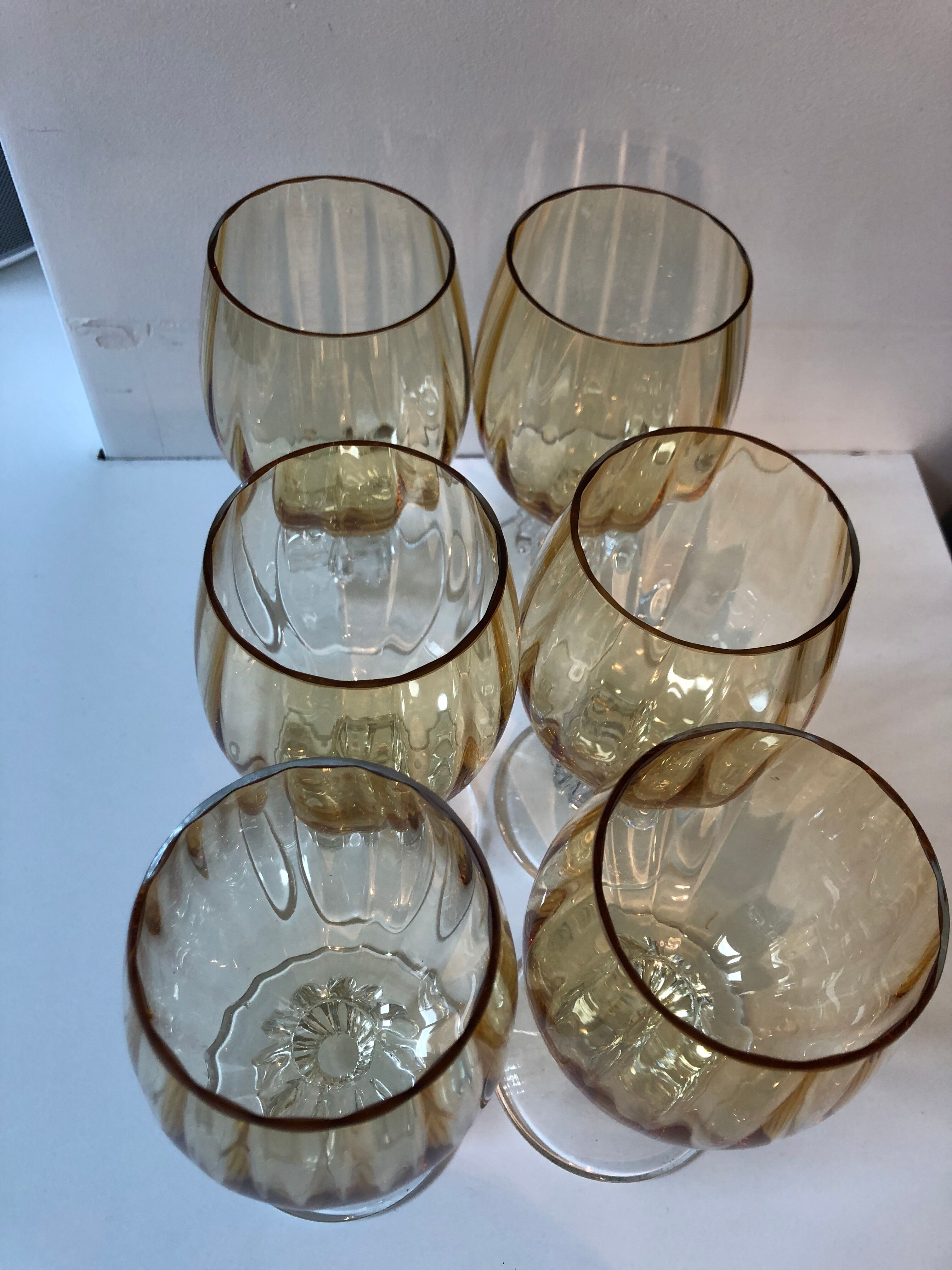 Set of 6 walking glasses
