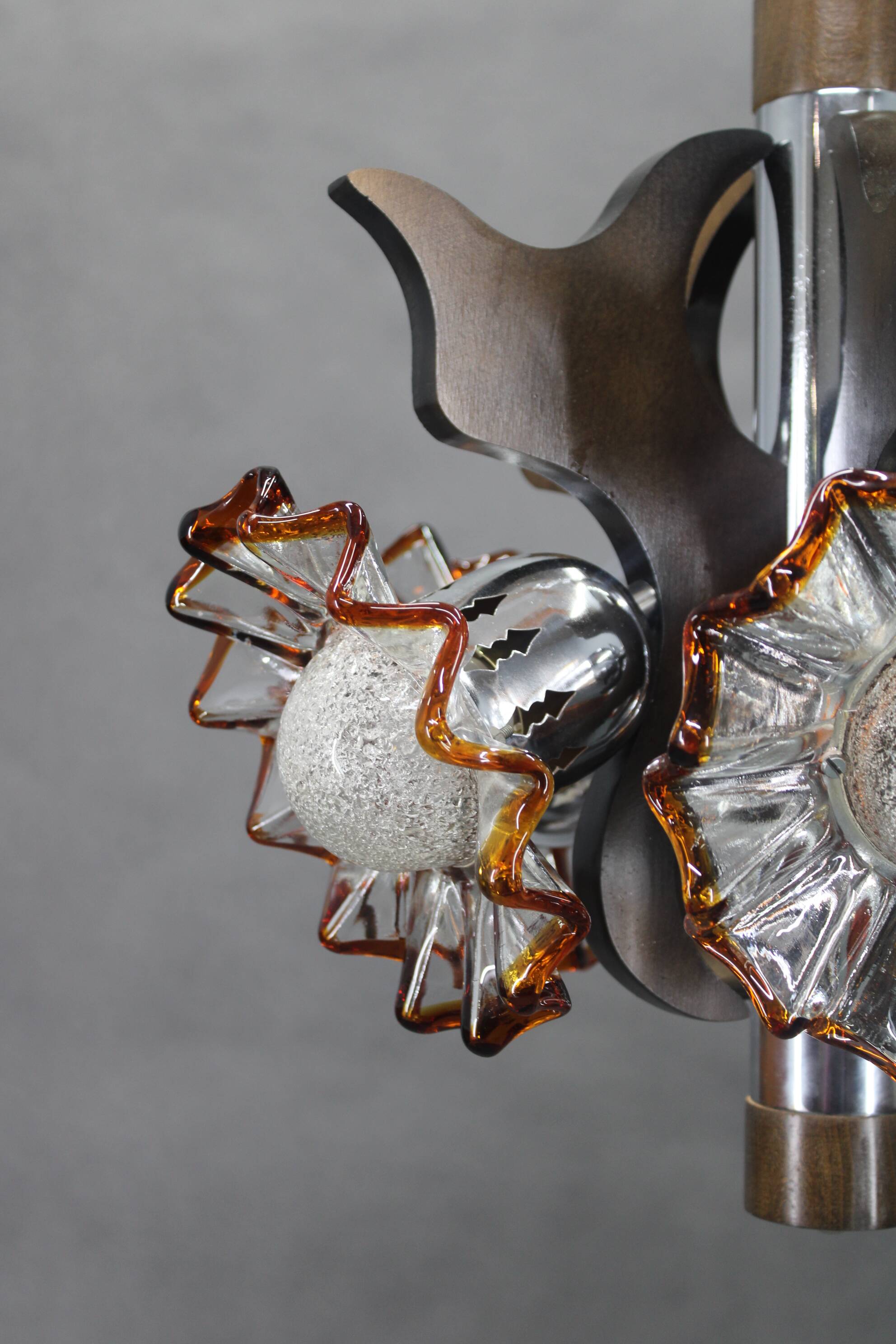 1970s Chandelier with Murano Glass Shades,Italy