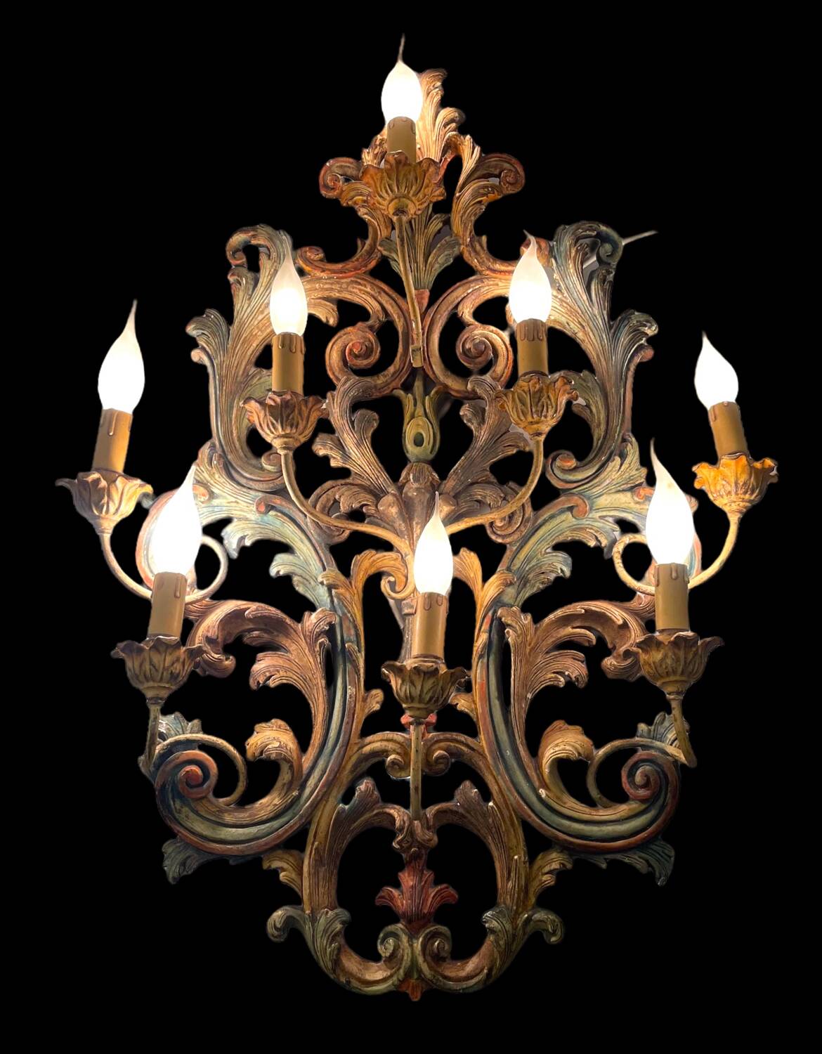 Large Italian Wooden Sconces 1950’s