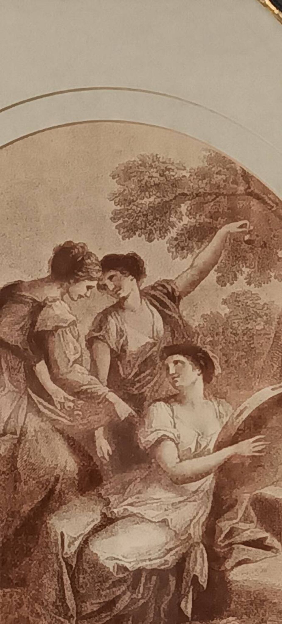 Tableau Reproduction à la sanguine vintage