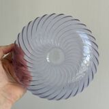saladier en verre cristal violet