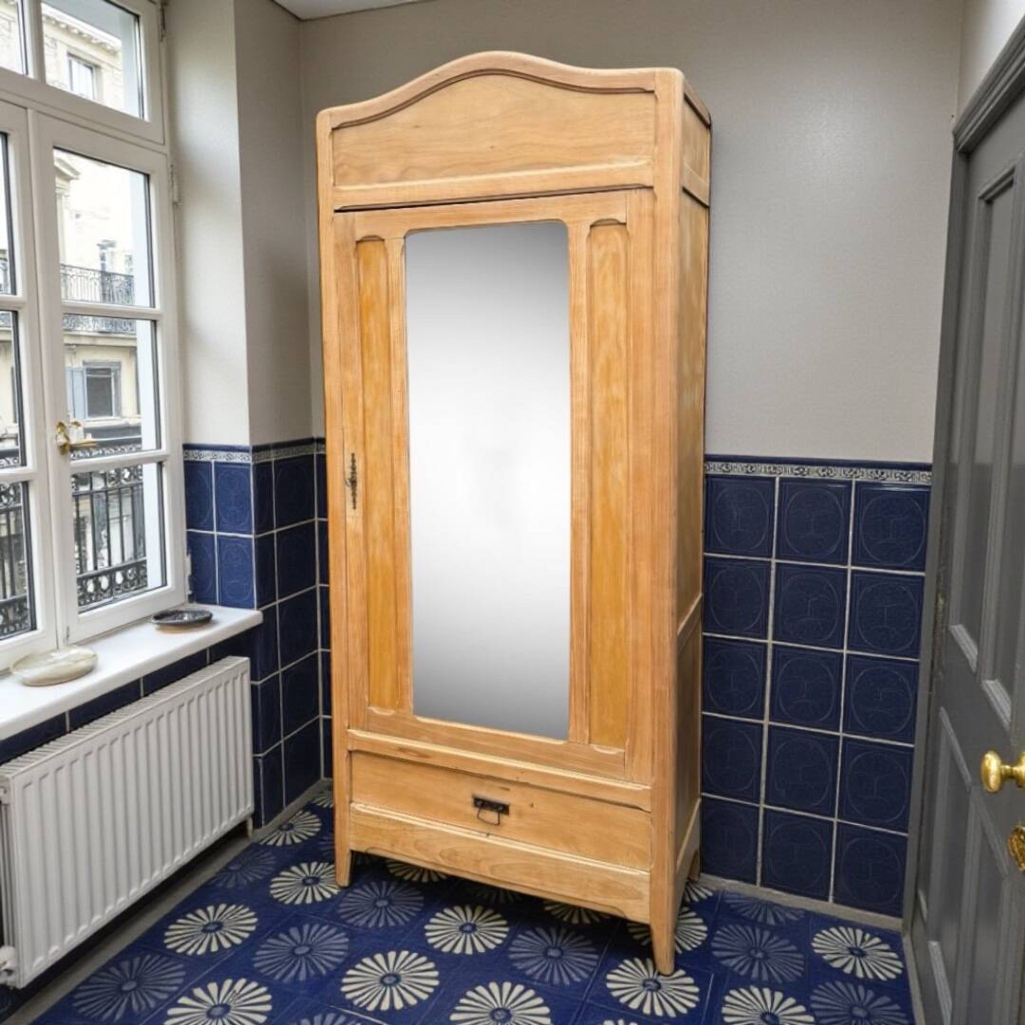 Armoire parisienne art déco miroir biseauté 1920