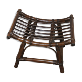 Vintage rattan footrest