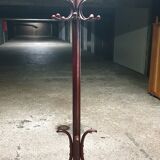 Art Nouveau curved wood coat rack