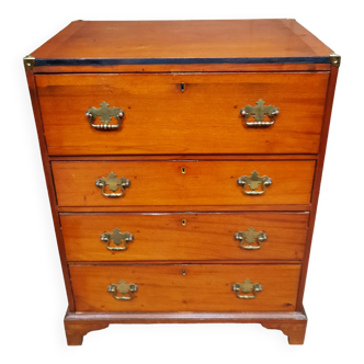English chest of drawers forming a desk