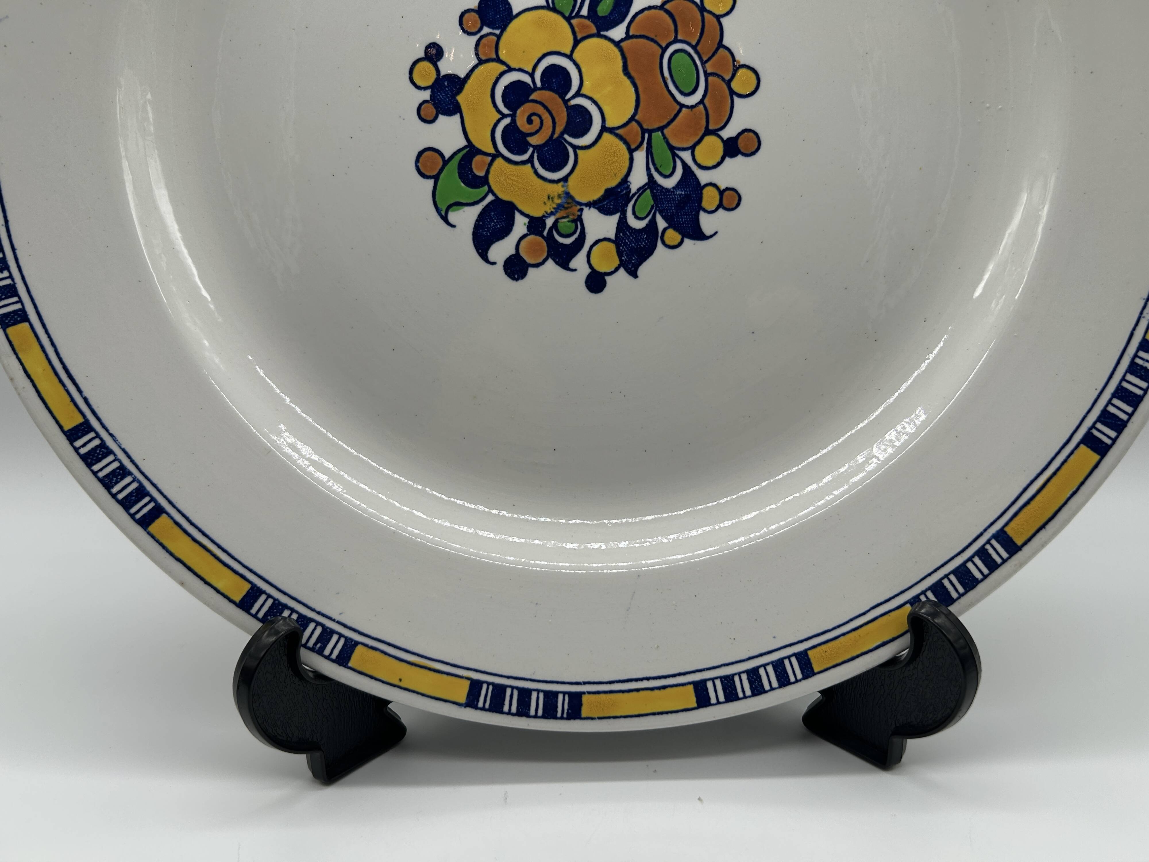 Large art deco plate - boch freres - d1049
