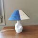 Vintage ceramic lamp 50s blue and yellow décor